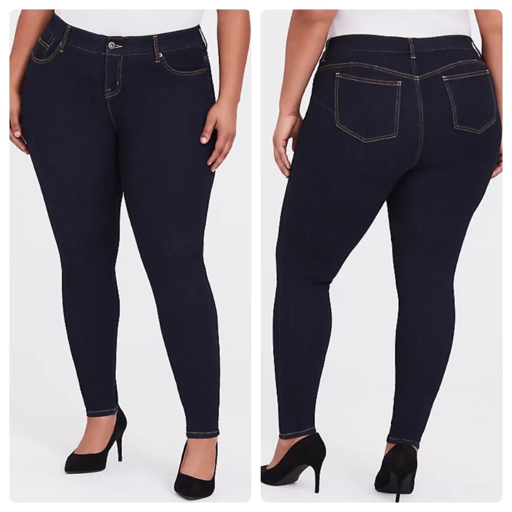 Torrid Denim Dark Blue Skinny Jeans Plus Size 16